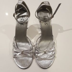 BCBG Paris Silver Sandals